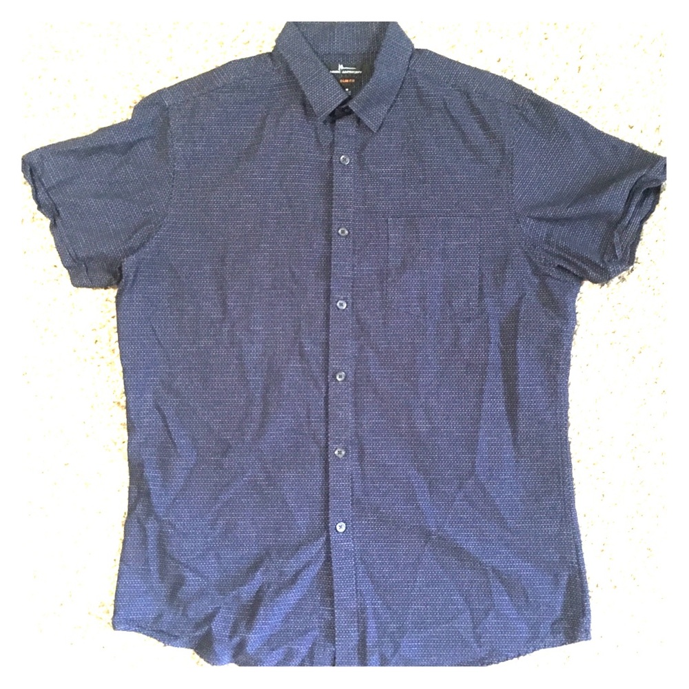 Marc Anthony Slim Fit Patterned Button Down Sz M
